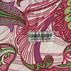 Carseat Canopy Baby Car Seat‎ Cover Pink Green White And Pink Minky